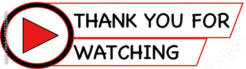Vector ‘Thank You for Watching’ graphic with a red play button, modern typography. Free Download Vector ‘Thank You for Watching’ graphic with a red play button, modern typography. - GFXLoad