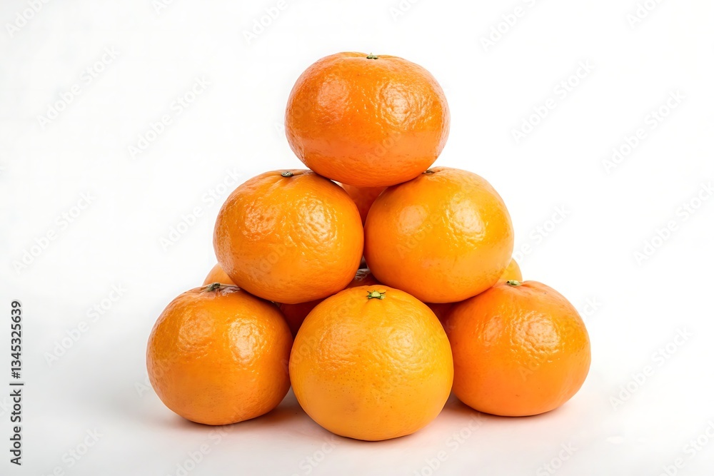 Pile of fresh oranges isolated on white background Pile of fresh oranges isolated on white background