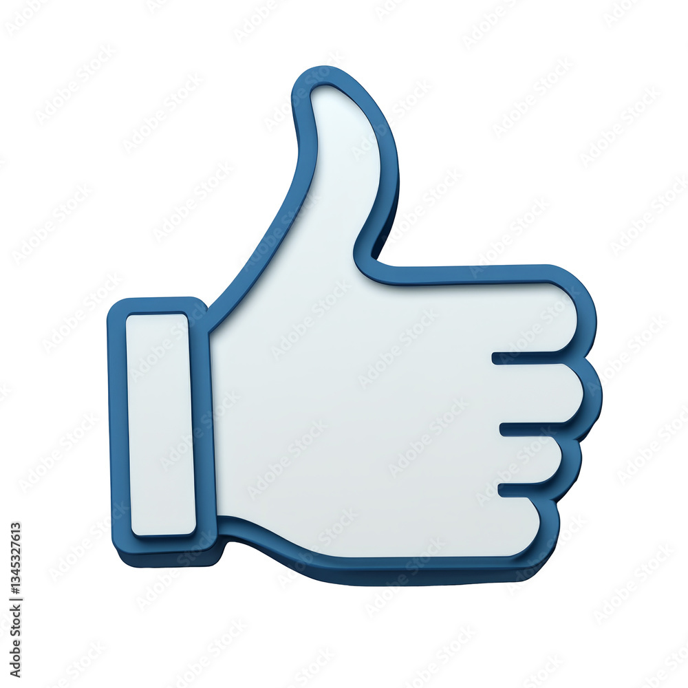 Blue and White Like Icon on white Background. Sign of Good, Agree, Approval Blue and White Like Icon on white Background. Sign of Good, Agree, Approval