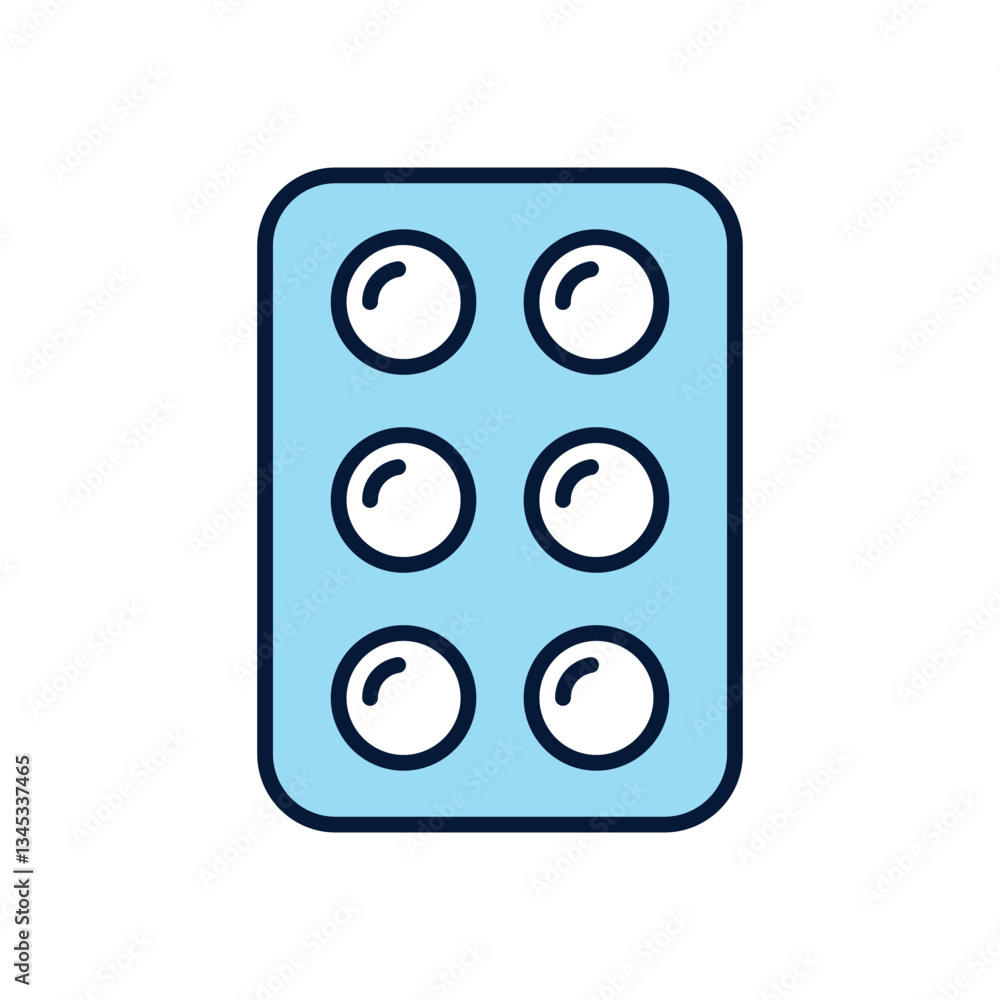 pills strip Vector icon pills strip Vector icon