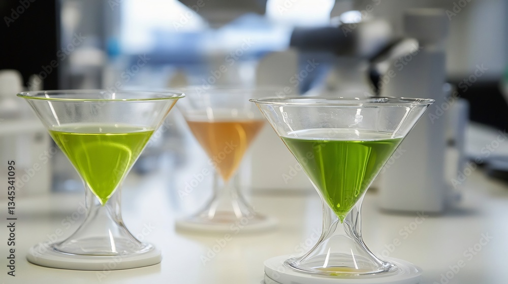 Extraction processes visualized separatory funnels in clean laboratory setups