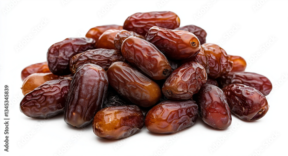 Pile of dates isolated on a white background Pile of dates isolated on a white background