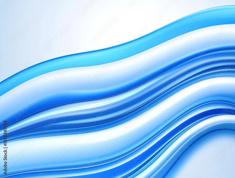 Fototapeta premium Abstract Blue Wave Background Design