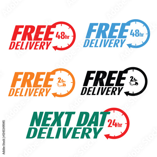 48hr Free Delivery Sticker Design