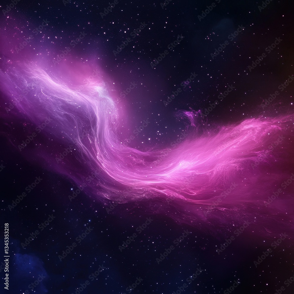 Fototapeta premium Cosmic Nebula, Purple Galaxy Swirl