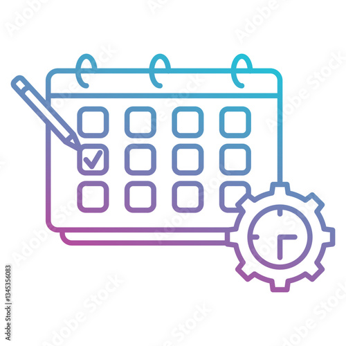 schedule icon element for design