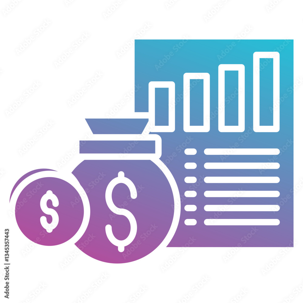 Obraz premium finance icon element for design