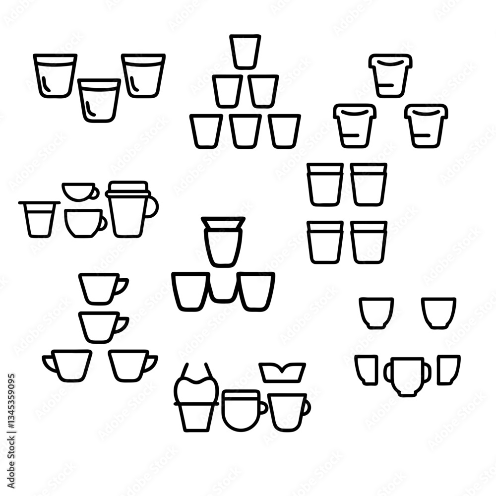 Coffee Cup Line Art Nature Inspired Artistic Coffee Drawing. Cup vector. Set of steaming mugs. Cup of tea, coffee, hot drink. Autumn cozy vibes. Vector isolated on white background.
Coffee Cup Line Art Nature Inspired Artistic Coffee Drawing. Cup vector. Set of steaming mugs. Cup of tea, coffee, hot drink. Autumn cozy vibes. Vector isolated on white background.