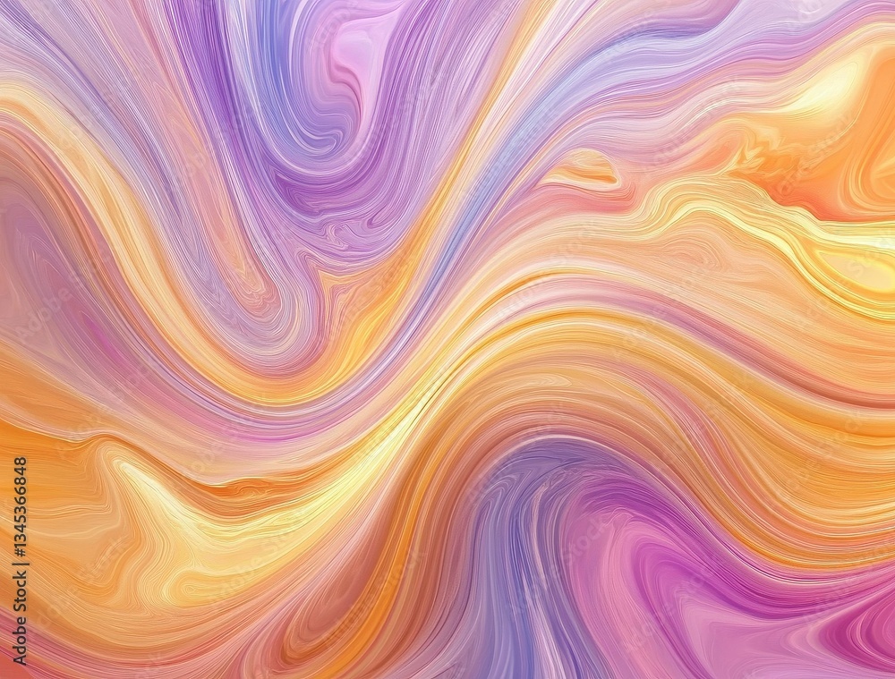 Fototapeta premium Abstract Swirling Pastel Hues Artwork