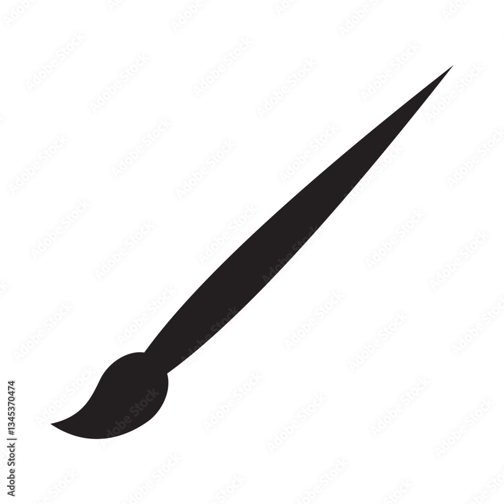 Drawing Simple trendy paint brush flat style icon vector design symbol illustration. Drawing Simple trendy paint brush flat style icon vector design symbol illustration.