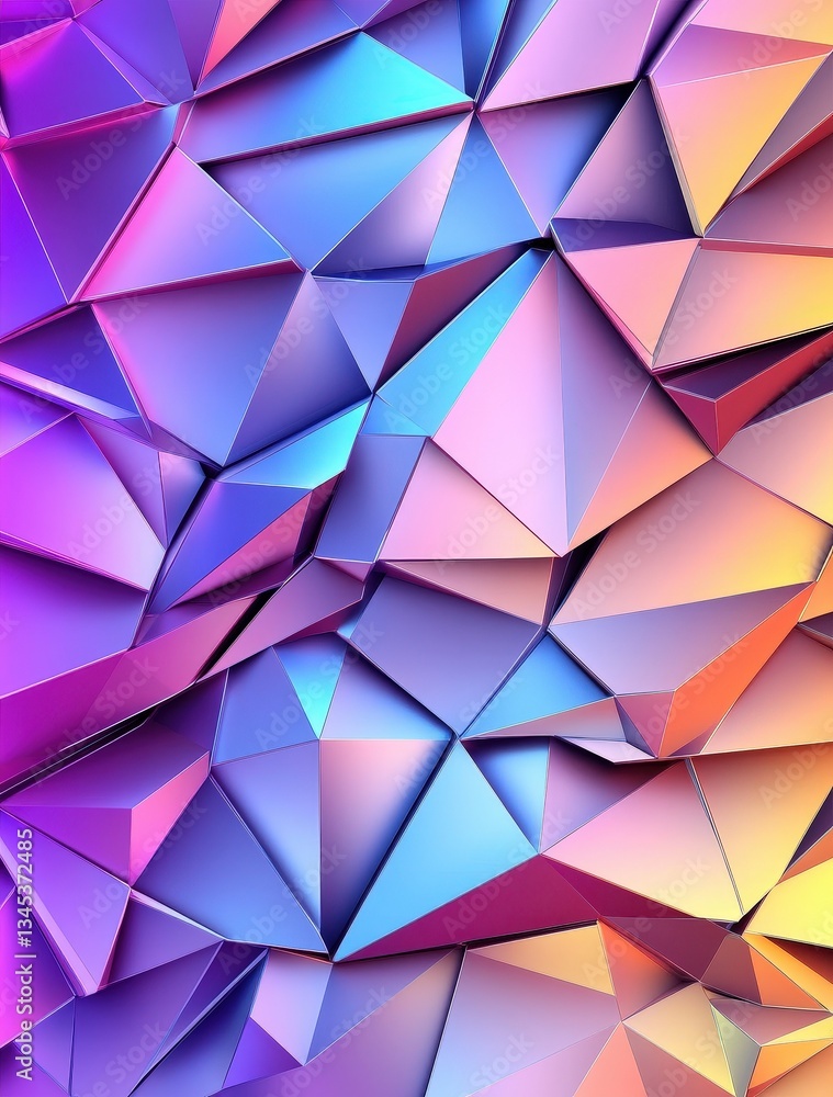 Abstract Purple and Gold Polygons Abstract Purple and Gold Polygons