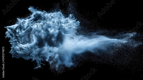 Wallpaper Mural Abstract Blue And Gray Powder Explosion Torontodigital.ca