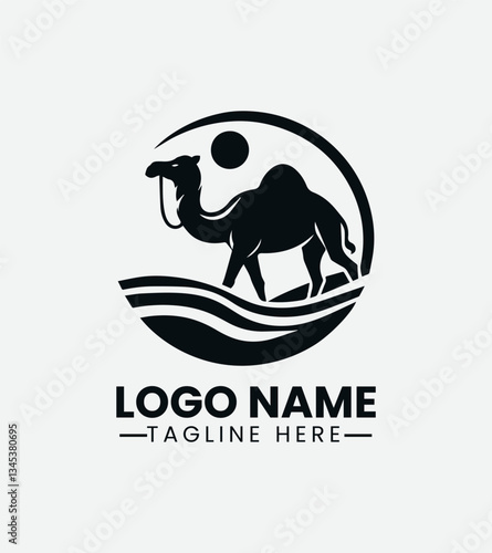 Camel Logo Design, Desert Camel Logo, Arabian Camel Logo