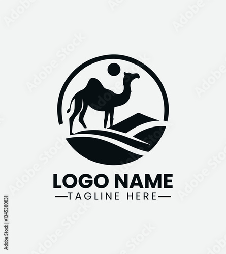 Camel Logo Design, Desert Camel Logo, Arabian Camel Logo