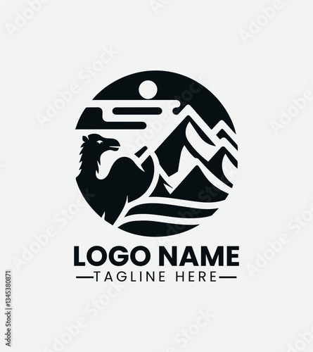 Camel Logo Design, Desert Camel Logo, Arabian Camel Logo