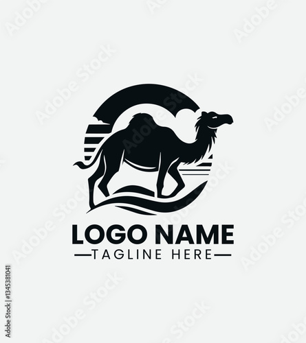Camel Logo Design, Desert Camel Logo, Arabian Camel Logo