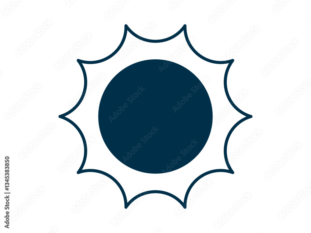 Sun icon. Spring vector icon concept. Simple vector line icon. Sun icon. Spring vector icon concept. Simple vector line icon.