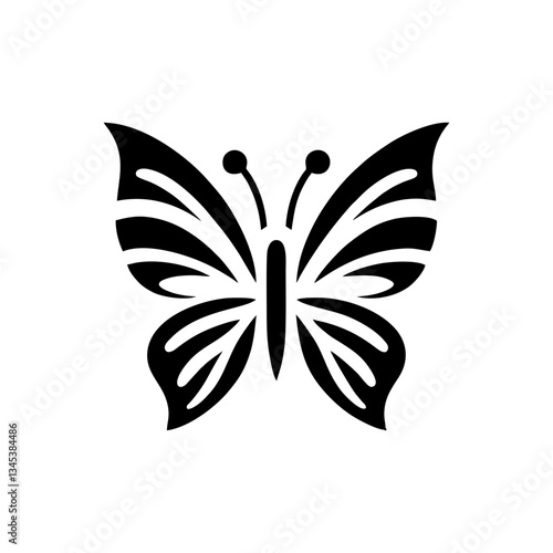 Canvastavla Abstract Butterfly Silhouette Design