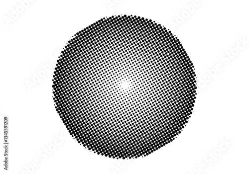 Halftone circles, halftone dot pattern vector background. eps template