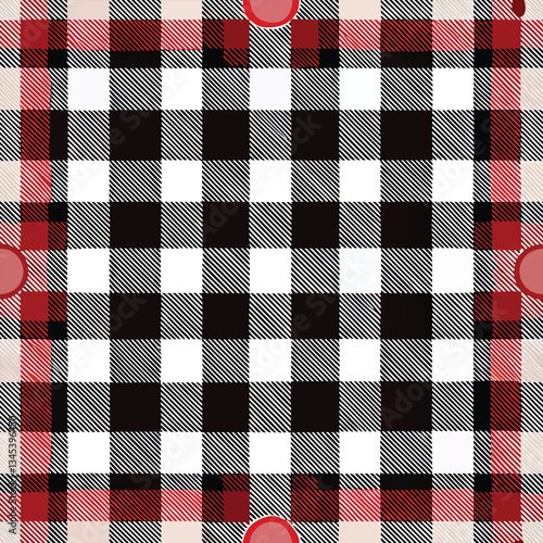 Wallpaper Mural Black and White Checkered Fabric Plaid Gingham Texture with Diagonal Lines Torontodigital.ca