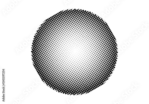 Halftone circles, halftone dot pattern vector background. eps template