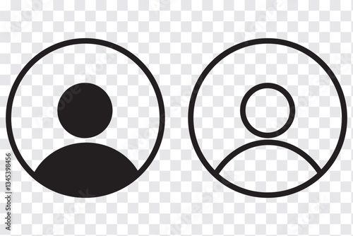 Profile icon account user Vector. Perfect for app and web interfaces, infographics, presentations, marketing, etc. Social Media use symbol. 