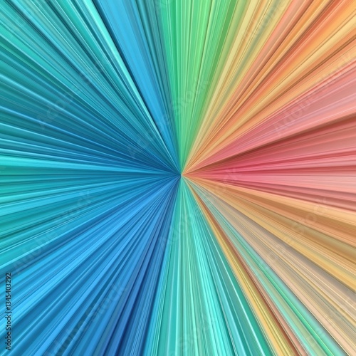 Abstract Rainbow Burst of Color