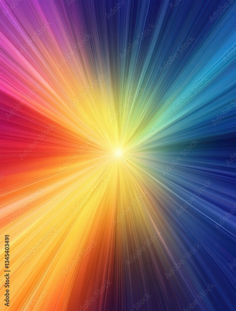 Colorful Burst of Light Rays Background Colorful Burst of Light Rays Background