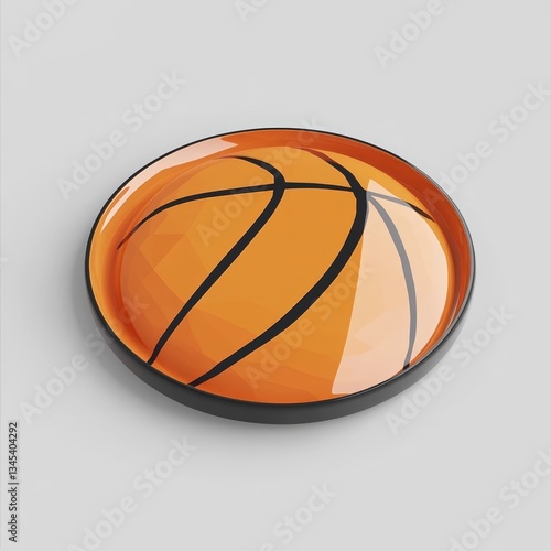 basketball ball on a white