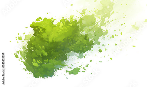 Illustration of matcha tea leaves, harvesting, processing, traditional tools, tea ceremonies, matcha beverages, desserts, and green tea plantations on a white background.