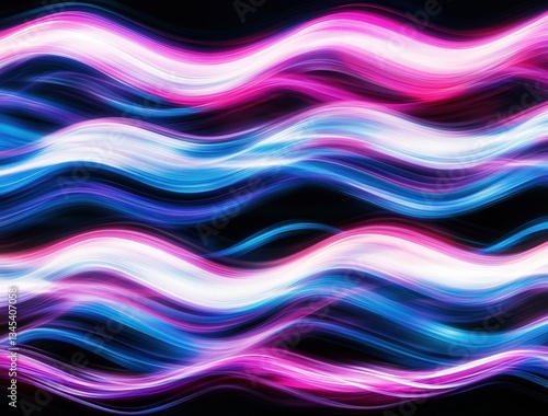 Abstract Neon Wave Background Design