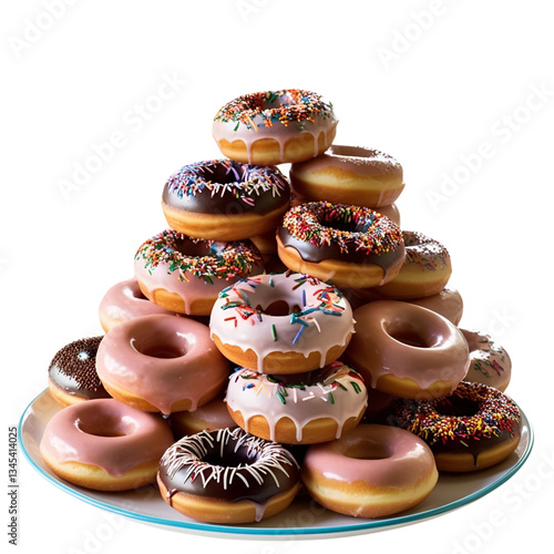 donuts isolated on white