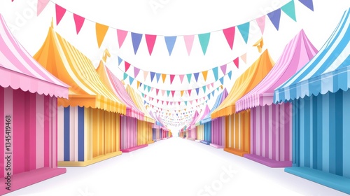Colorful Festival Tents and Booths for Acceptance