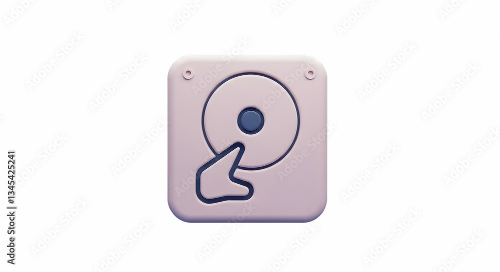 Hard Drive Icon Modern 3d Design with Storage Data Symbol Hard Drive Icon Modern 3d Design with Storage Data Symbol