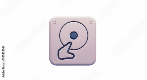 Hard Drive Icon Modern 3d Design with Storage Data Symbol