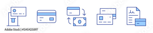 credit card. Credit card Icon vector illustration. Line Duotone style. Editable stroke