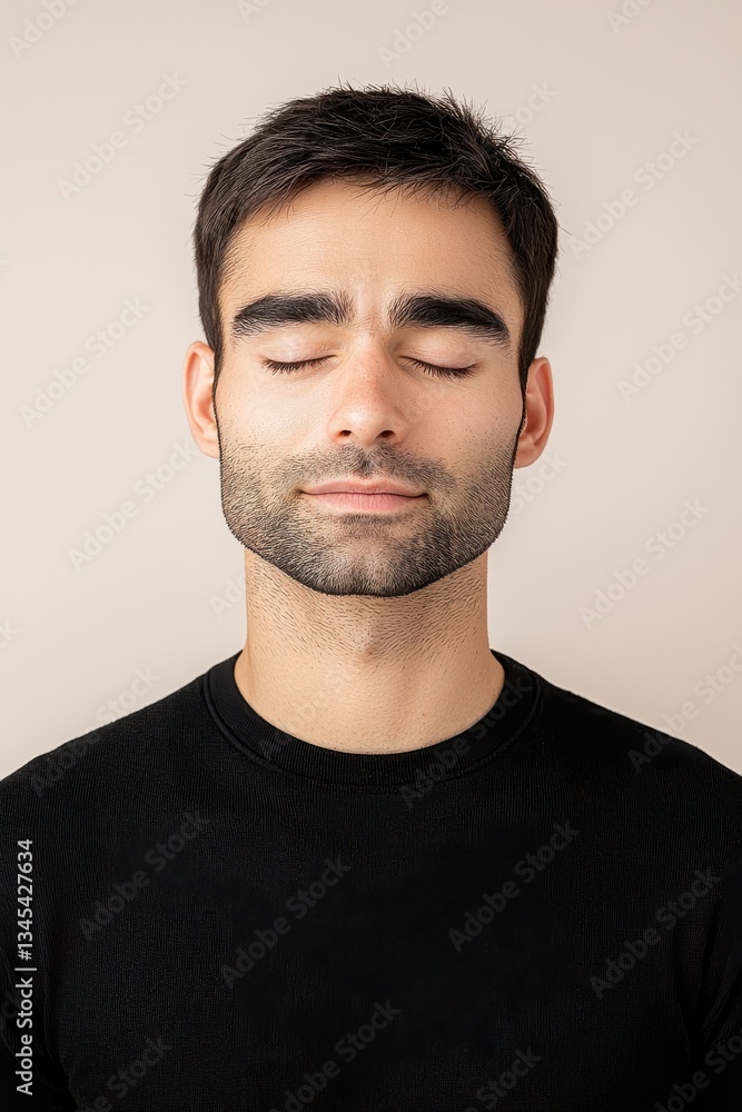 Fototapeta premium South Asian in Chile experiencing neck pain, depicting real emotion and struggle.