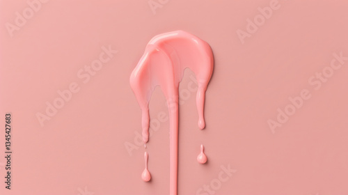 Obraz na płótnie Abstract liquid art with pink glossy texture w salonie