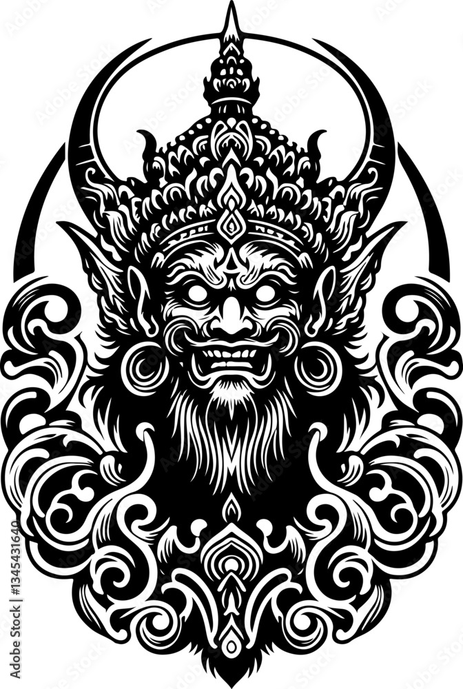 vector sketch illustration silhouette design of traditional ethnic puppet characters vintage full of classic carvings vector sketch illustration silhouette design of traditional ethnic puppet characters vintage full of classic carvings