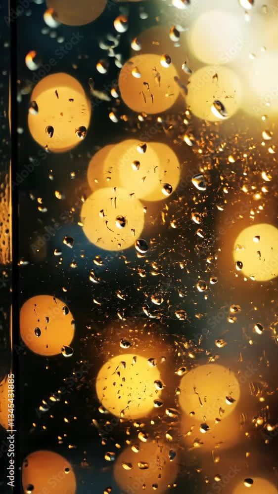 close-up of a rain-speckled glass pane, intricate and sharp textures, serene and reflective atmosphere, soft and natural lighting, glowing and peaceful composition close-up of a rain-speckled glass pane, intricate and sharp textures, serene and reflective atmosphere, soft and natural lighting, glowing and peaceful composition
