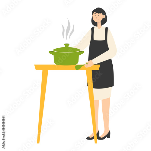 People Enjoying Activities. Vector Character in Cartoon Style.