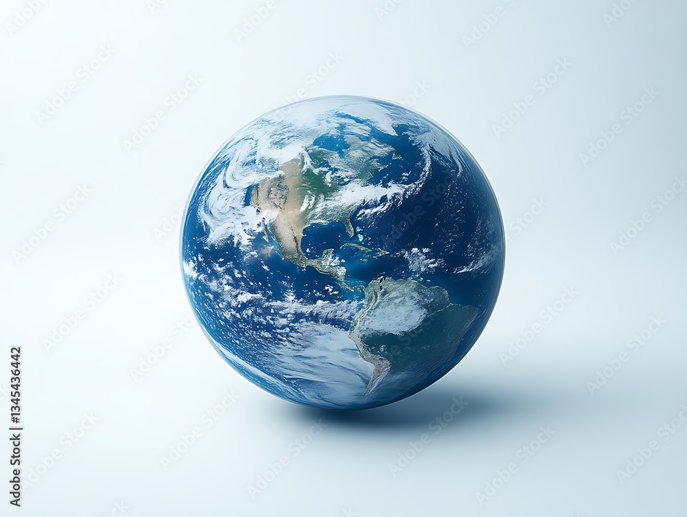 Global Earth for Studio Shot, White Background. Global Earth for Studio Shot, White Background.