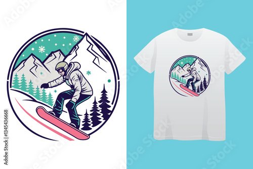 I'm a skiing dad, t shirt design silhouette retro style