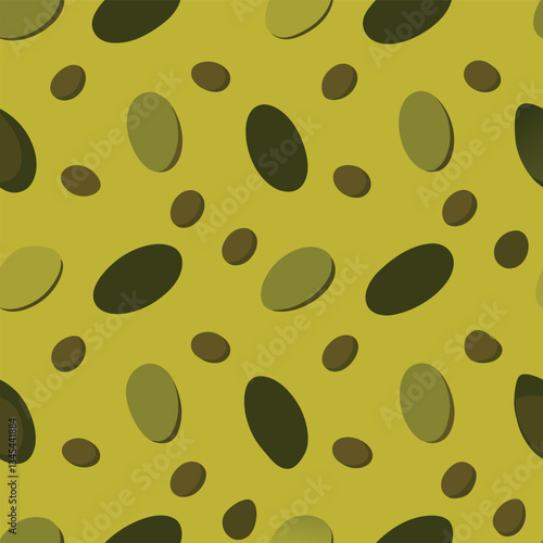 Seamless Olive Green Pattern for Textile and Wrapping Paper Designs