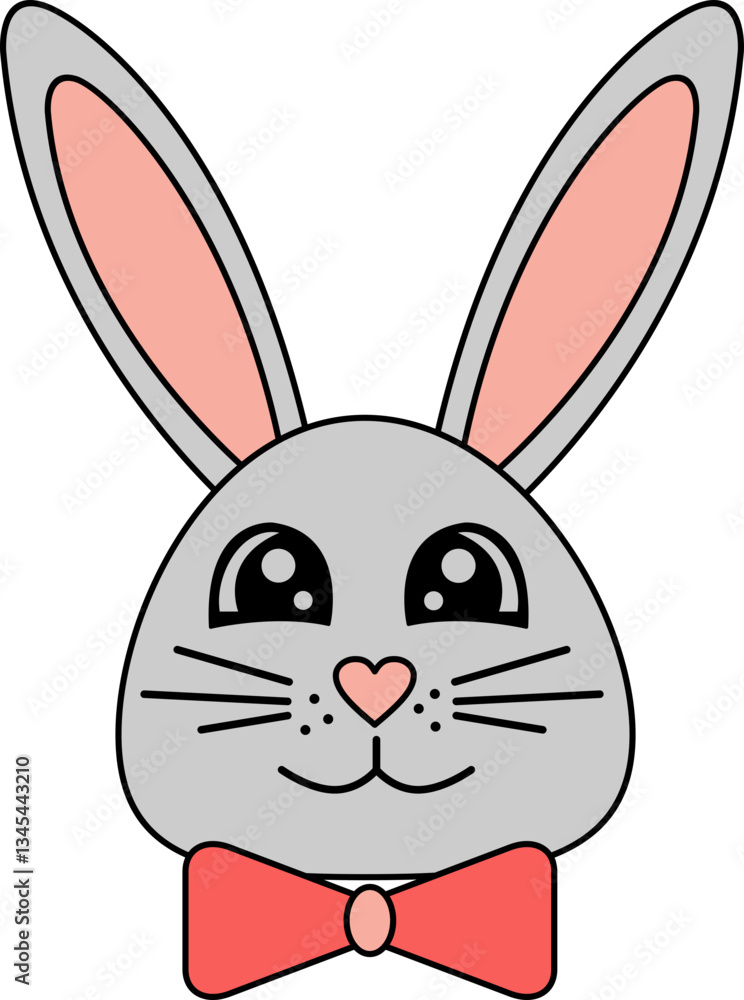 Cute Bunny Expression Face Element Cute Bunny Expression Face Element