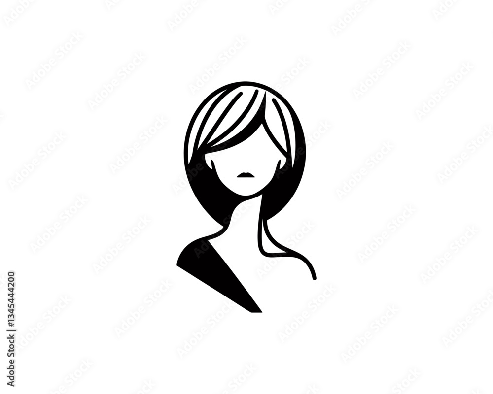 Beautiful Fashion girl vector icon illustration. Women's logo design concept for fashion, massage, magazines, cosmetics, and beauty salons. Beautiful Fashion girl vector icon illustration. Women's logo design concept for fashion, massage, magazines, cosmetics, and beauty salons.