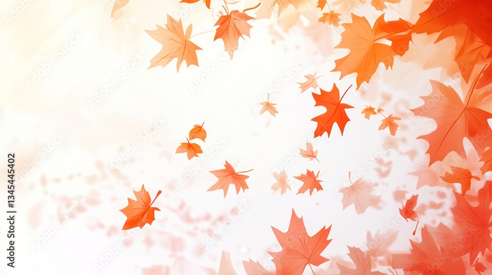 Autumn leaves falling, soft light, background, graphic design, stock photo Autumn leaves falling, soft light, background, graphic design, stock photo