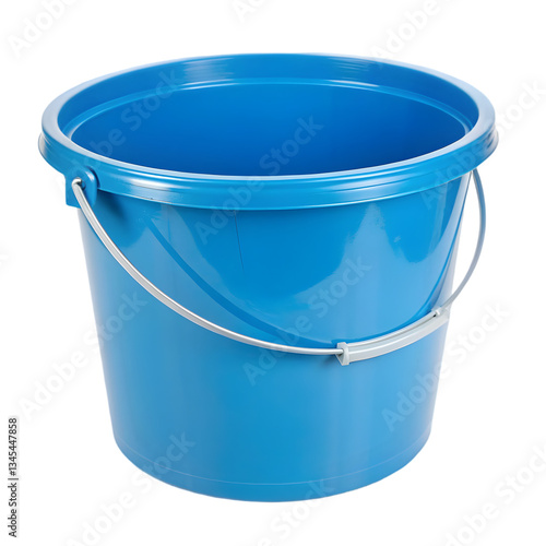 Blue Plastic Bucket Image isolated on transparent background