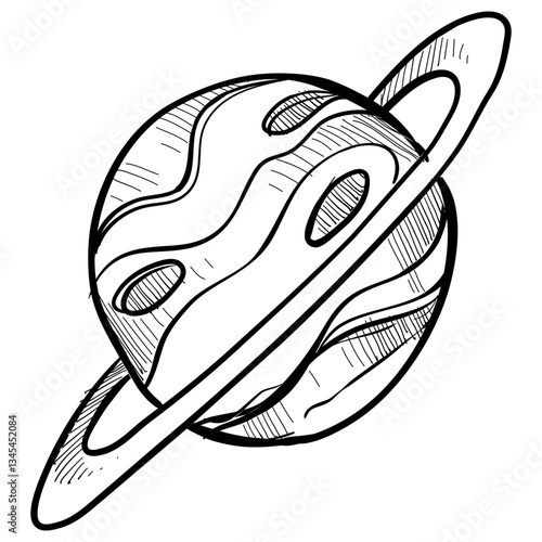 saturn handdrawn illustration