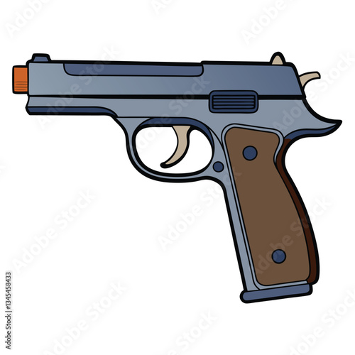 CZ 75 gun , police weapon vector design, military vector design illustration.